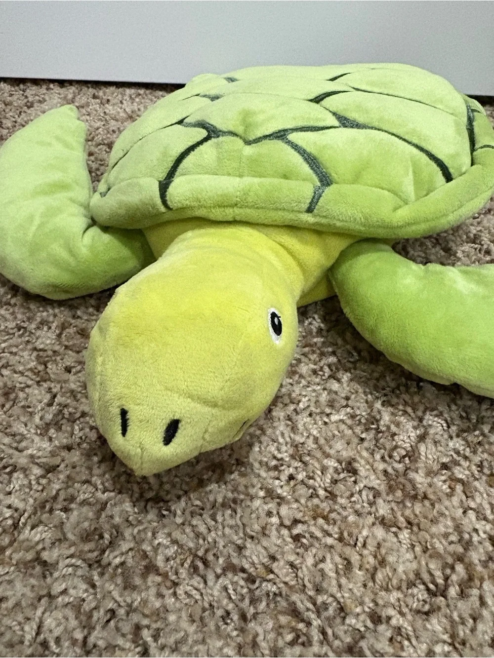 Green Plush Sea Turtle Small Pet Toy